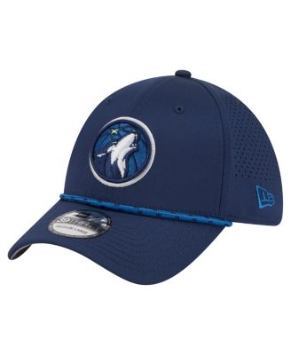 New Era - Men's Navy Minnesota Timberwolves Featherweight Poly Rope Flex 39Thirty Hat