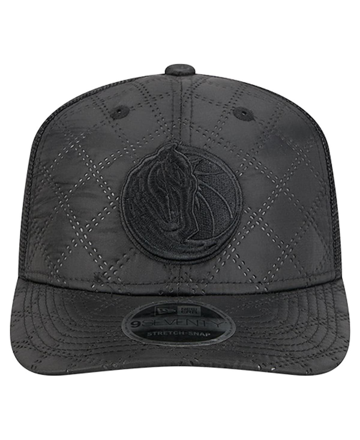 New Era Men's Black Dallas Mavericks Quilted 9SEVENTY Trucker Adjustable Hat