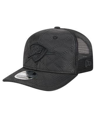 New Era - Men's Black Oklahoma City Thunder Quilted 9SEVENTY Trucker Adjustable Hat