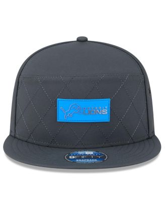 Men's Charcoal Detroit Lions 2025 Sideline Cold Weather Split Panel 9FIFTY Snapback Hat