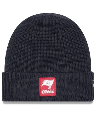 New Era - Men's Charcoal Tampa Bay Buccaneers 2025 Sideline Cold Weather Cuffed Knit Hat