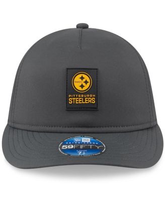 Men's Charcoal Pittsburgh Steelers 2025 Sideline Cold Weather Retro Crown 59FIFTY Fitted Hat