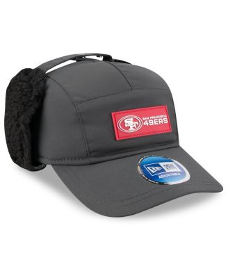 Men's Charcoal San Francisco 49ers 2025 Sideline Cold Weather Runner Dog Ear Adjustable Hat