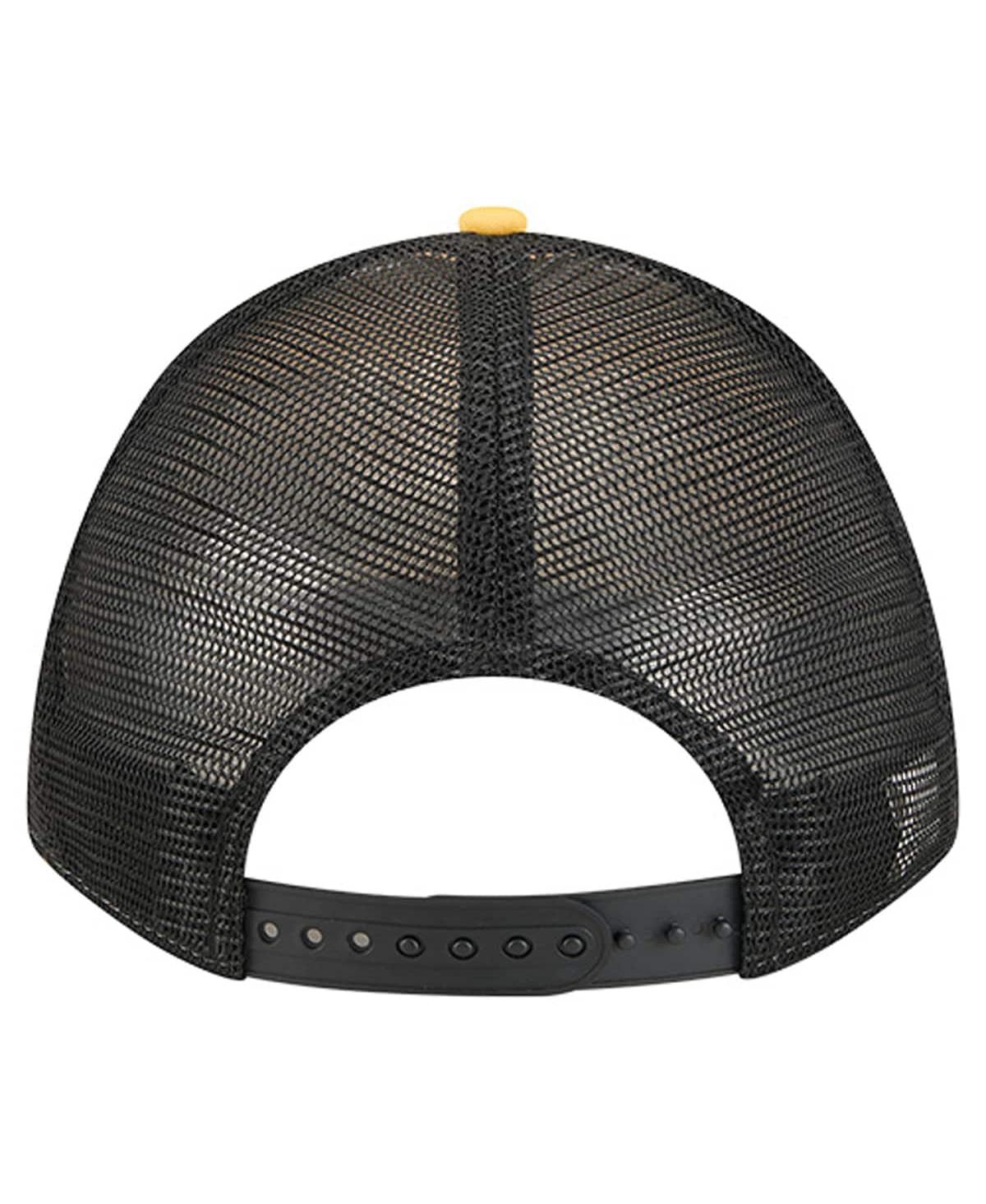 New Era Men's Gold Pittsburgh Steelers Linear A-Frame 9FORTY Adjustable Hat