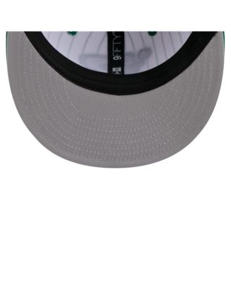 Men's White Boston Celtics Deceptor Pinstripe 9FIFTY Snapback Hat