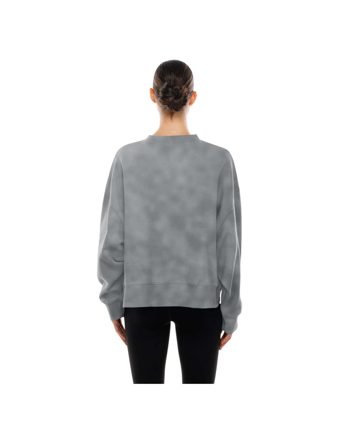 New Era Women's Silver Las Vegas Aces Oversized Mineral Wash Sweatshirt In Silver