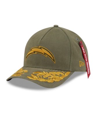New Era - Men's Industries Olive Los Angeles Chargers A-Frame 9FORTY Adjustable Hat