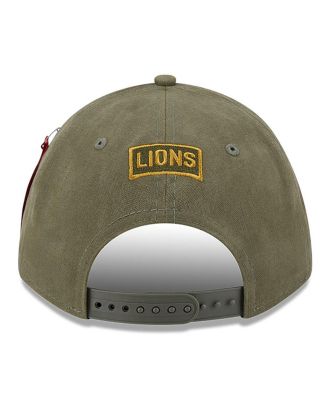 x Alpha Men's Industries Olive Detroit Lions A-Frame 9FORTY Adjustable Hat