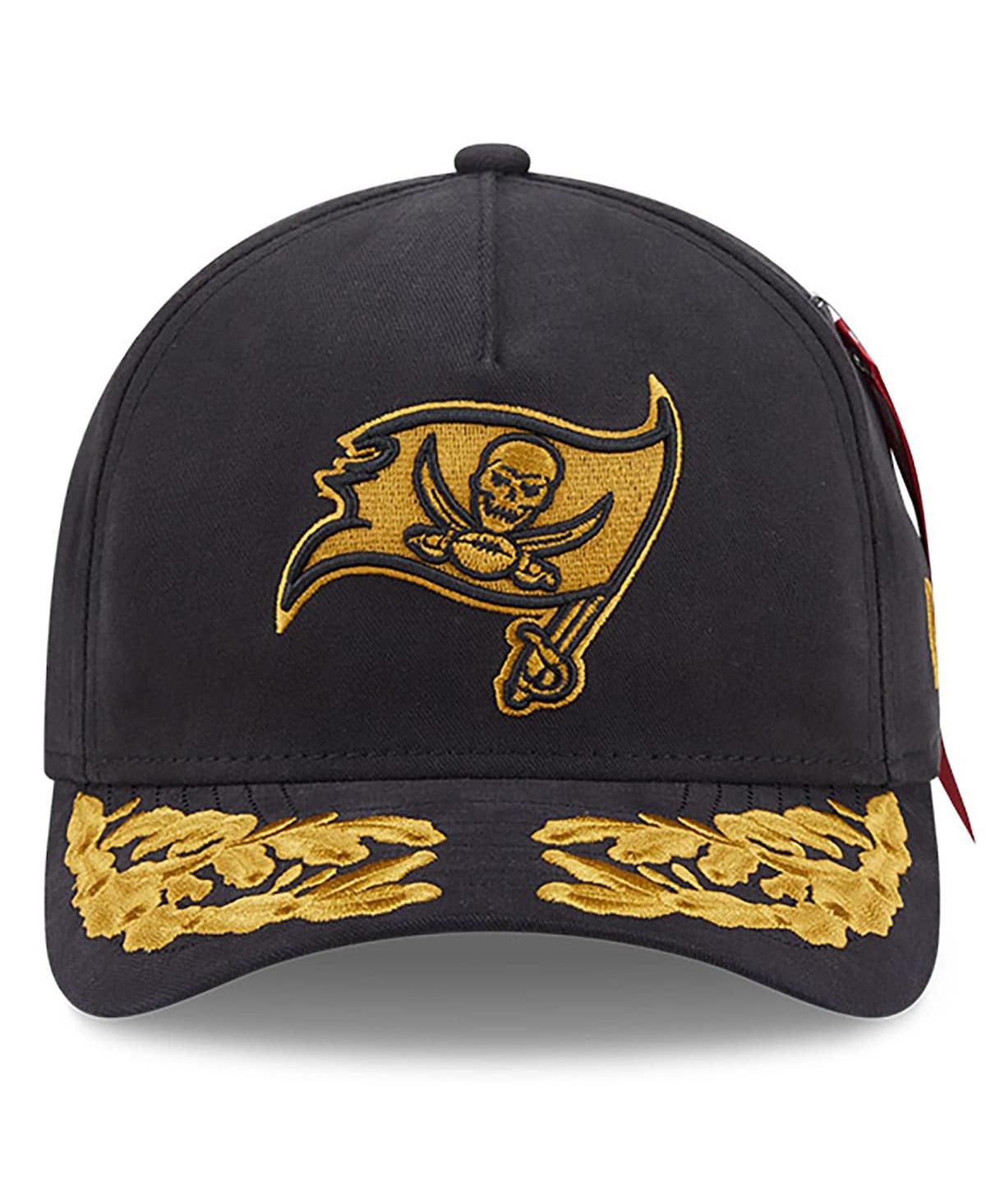 New Era x Alpha Men's Industries Black Tampa Bay Buccaneers A-Frame 9FORTY Adjustable Hat