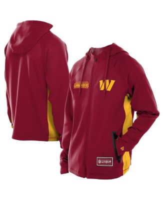 New Era - Men's Burgundy Washington Commanders Combine Authentic Raglan Scuba Full-Zip Hoodie