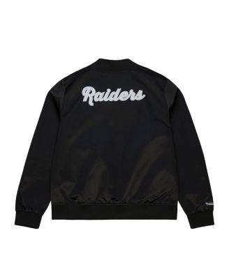 Women's Black Las Vegas Raiders Full-Snap Satin Jacket
