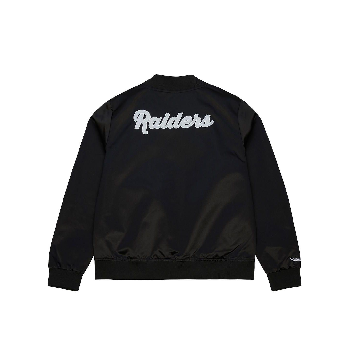 Женская куртка Mitchell & Ness Black Las Vegas Raiders Full-Snap Satin — фото 5