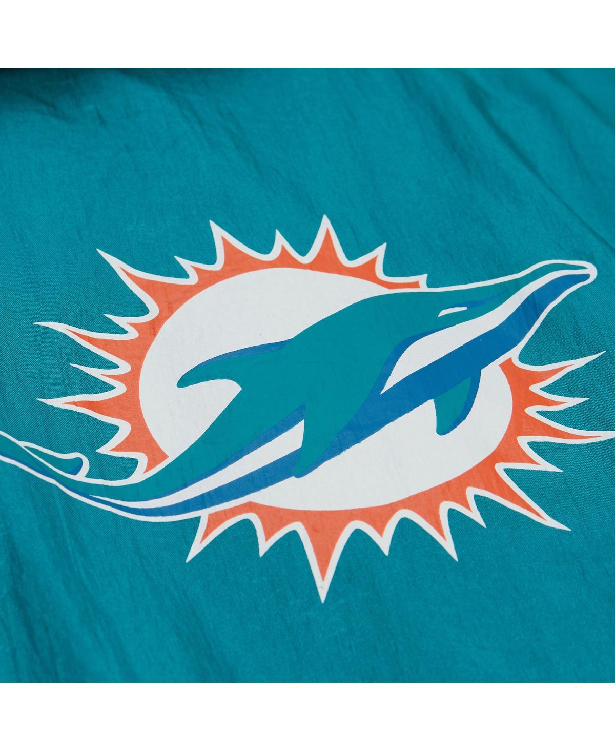 Mitchell & Ness Men's Aqua Miami Dolphins Playmaker Full-Zip Windbreaker Jacket