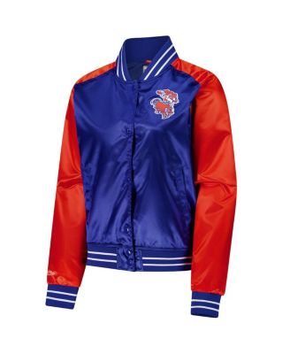 Women's Royal Denver Broncos Team 2.0 Satin Raglan Full-Snap Jacket