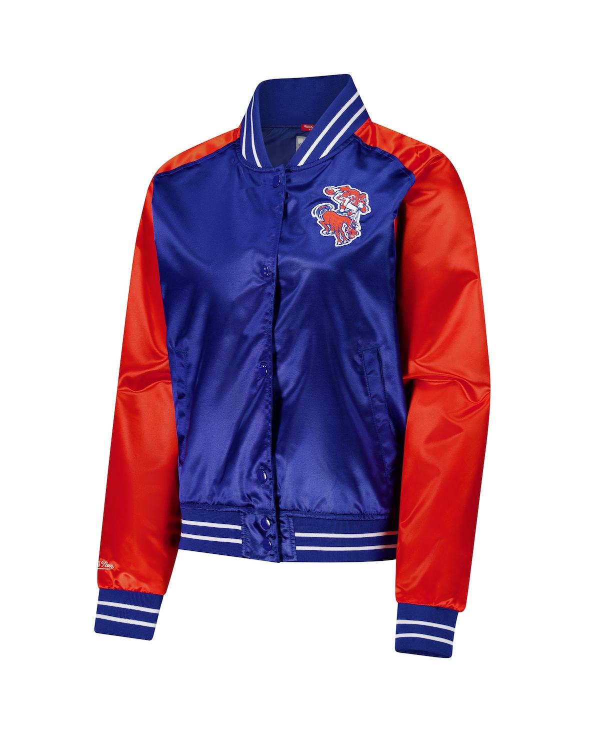 Mitchell & Ness Women's Royal Denver Broncos Team 2.0 Satin Raglan Full-Snap Jacket