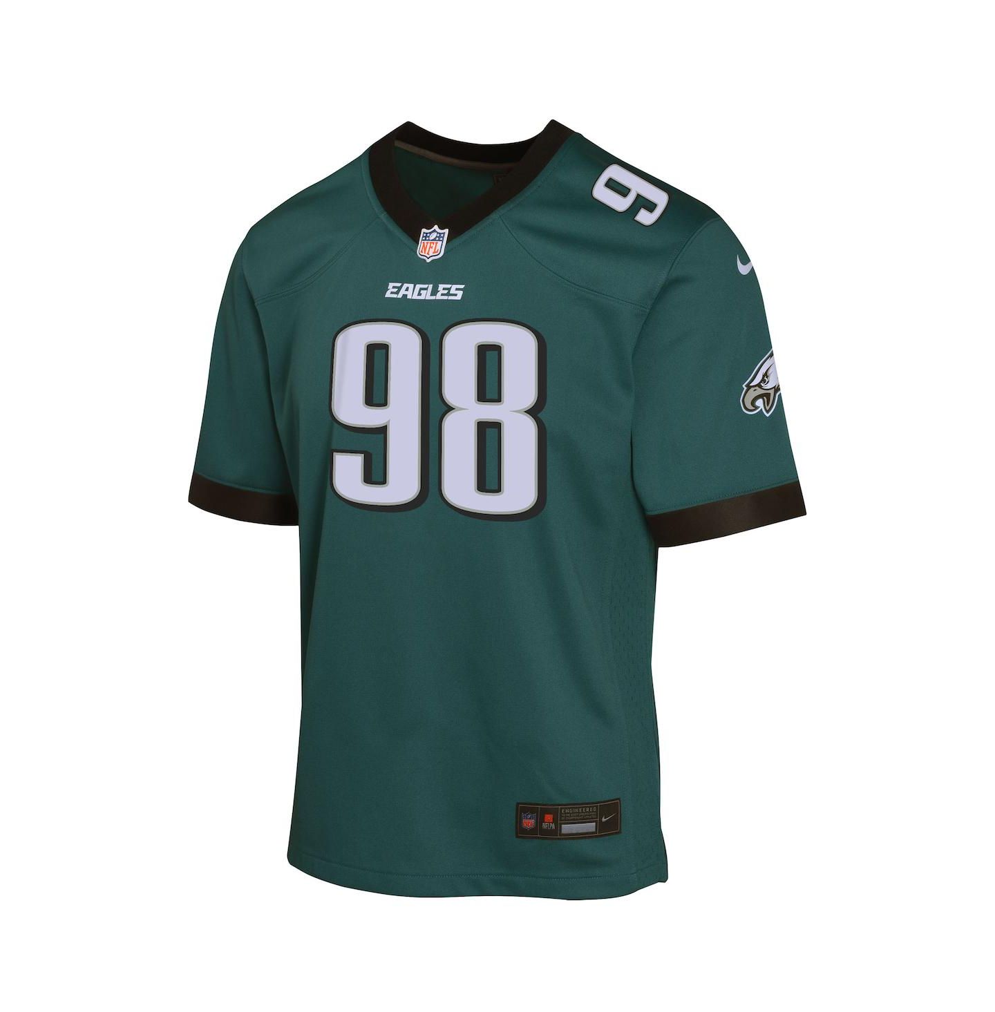 Детское джерси Nike Jalen Carter Philadelphia Eagles Game Player, Midnight Green — фото 3