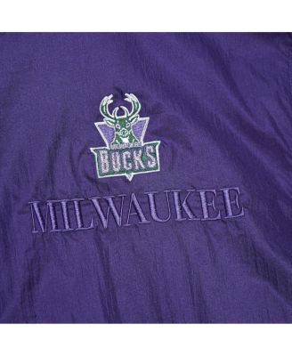 Men's and Women's Purple Milwaukee Bucks Hardwood Classics Team OG 3.0 Anorak Half-Zip Windbreaker Jacket