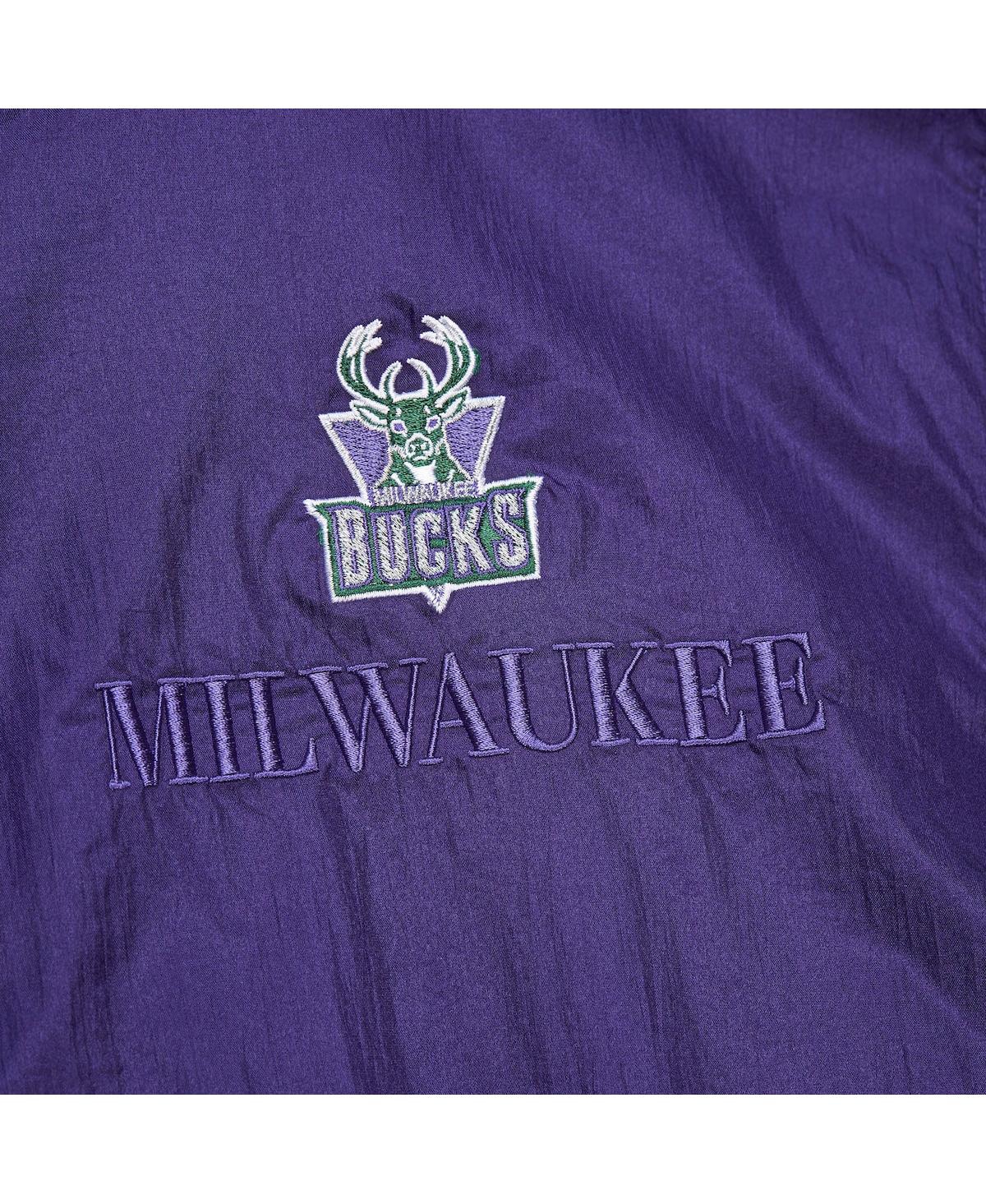 Mitchell & Ness Men's And Women's Purple Milwaukee Bucks Hardwood Classics Team Og 3.0 Anorak Half-zip Windbreaker J In Purple