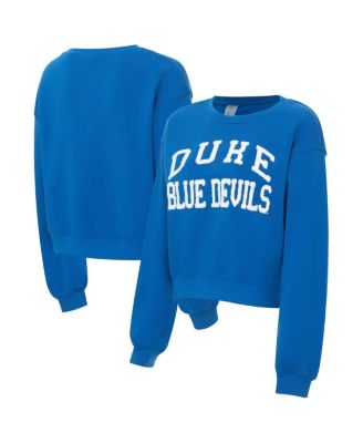 ZooZatz - Women's Royal Duke Blue Devils Chenille Cropped Sweatshirt