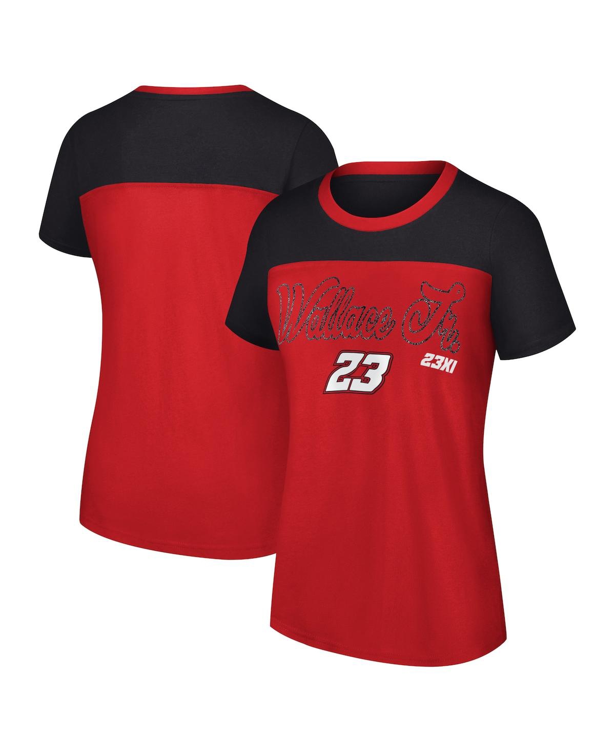 G-iii 4Her by Carl Banks Women's Black Bubba Wallace Cheer Color Blocked T-Shirt