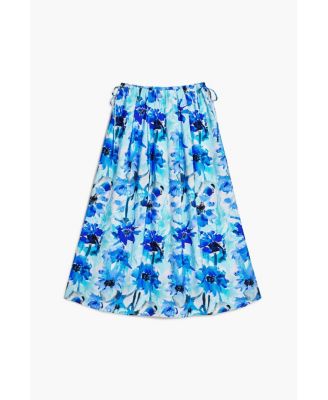 Women's Floral A-line midi skirt