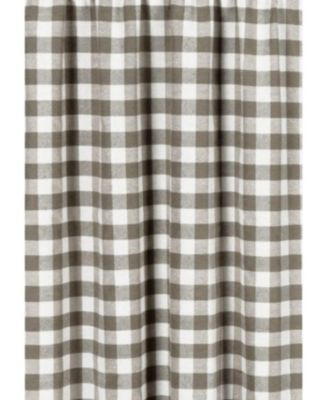 Complete 3 Piece Country Farmhouse Plaid Kitchen Curtain Tier & Valance Set - Muted Taupe