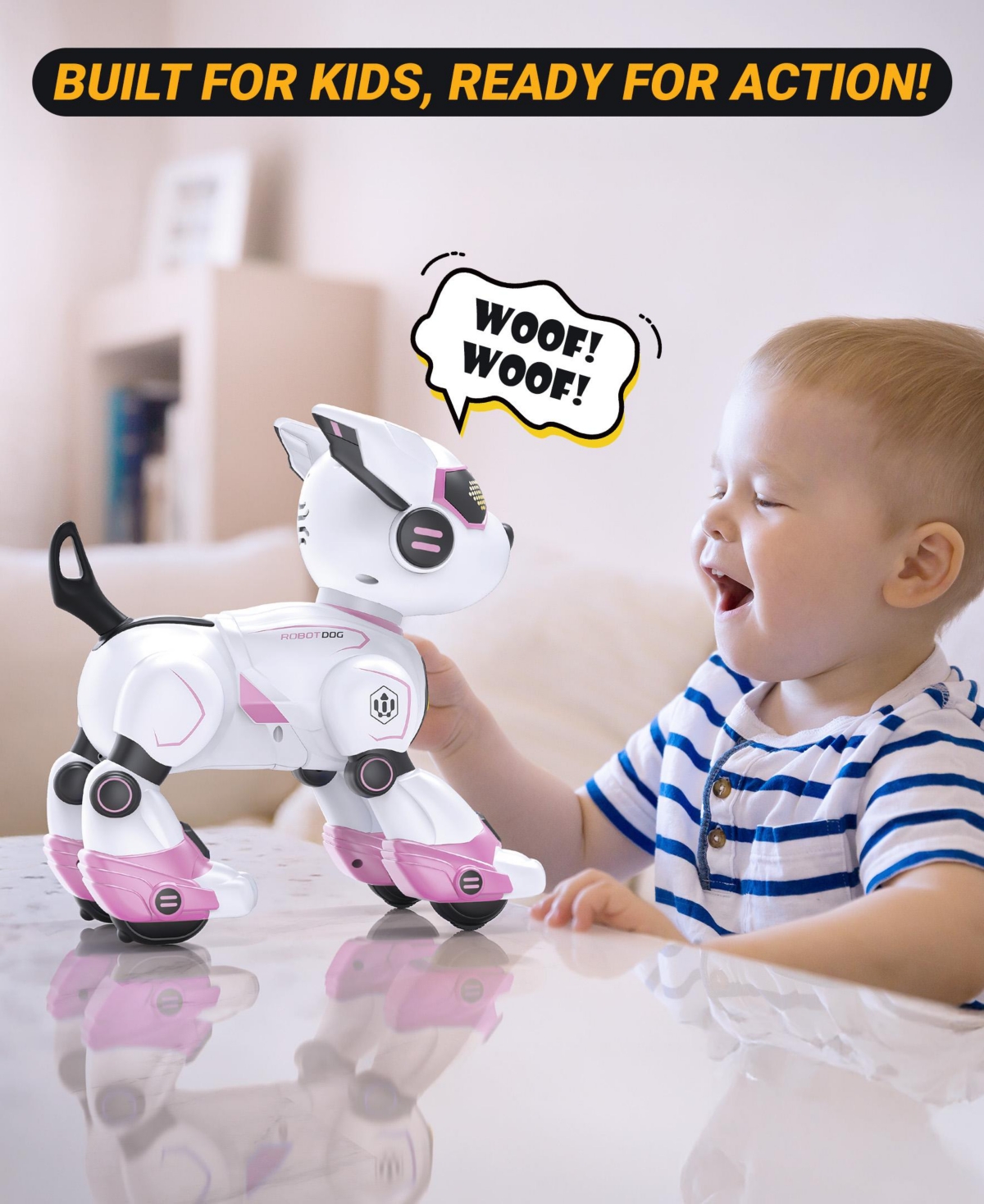 Smart Interactive Robot Dog Toy for Kids with Remote Control, Voice and Touch Features
