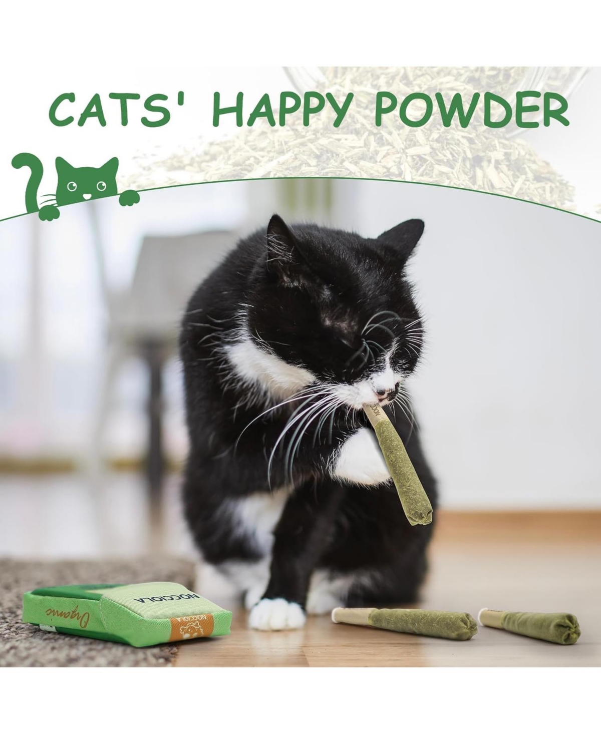 Nocciola 3 Pack Purr-Re-Roll Cat Toy Set, 100% Premium Cat Herb Filling, Natural Stimulation for Cats, Safe Teething & Kicker Toys, Perfect for Kitten