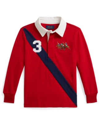 Polo Ralph Lauren - Boys 2-7 Triple-Pony Rugby Collar Polo Shirt