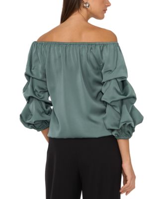 Women's Off-The-Shoulder Bubble Sleeve Top
