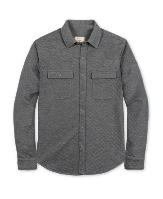 Men's Long Sleeve Quilted Shirt Jacket