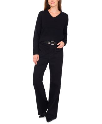 Women's Colorblocked Drop-Shoulder Sweater