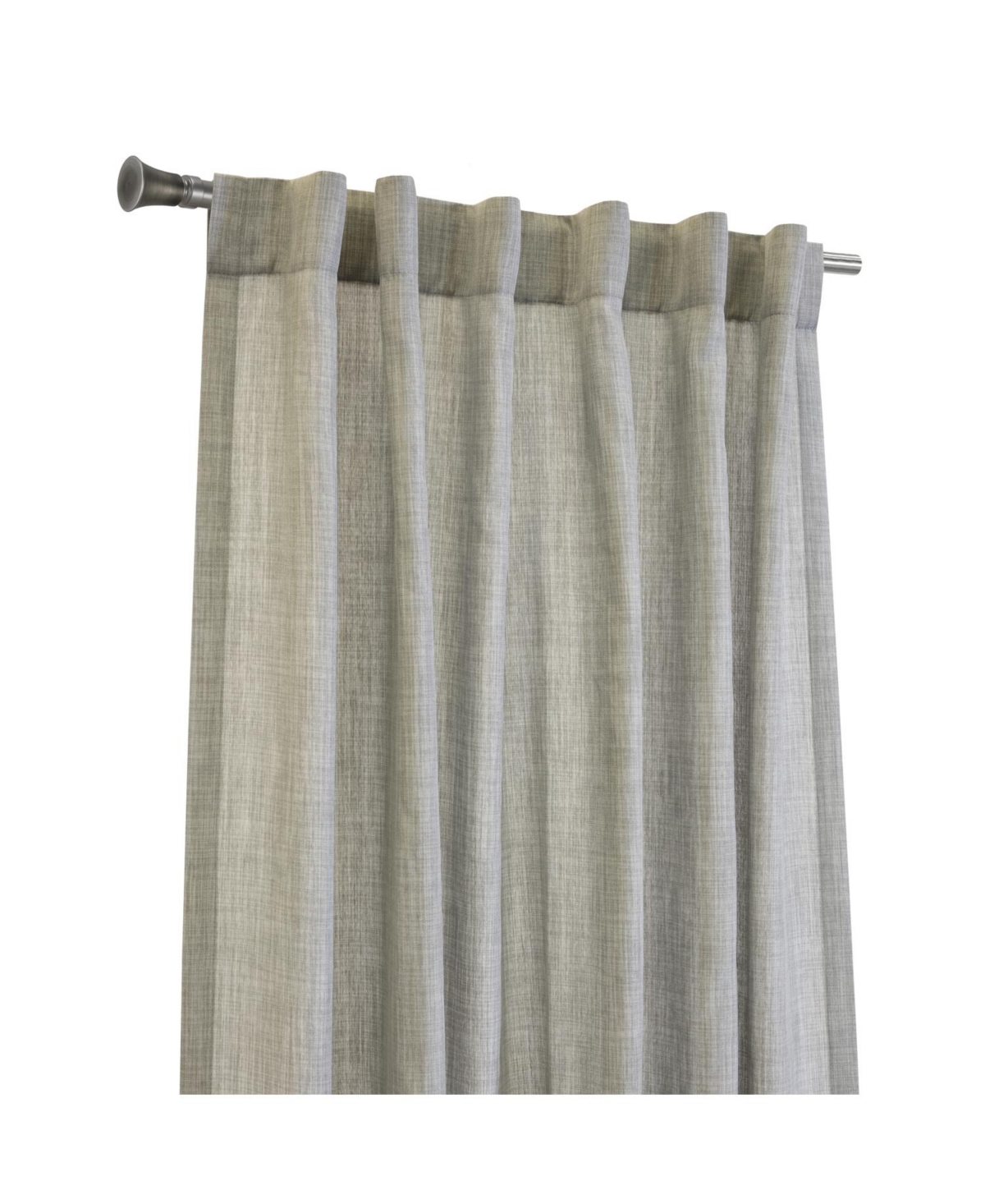 Habitat 100% Polyester Johnstown Light Filtering Faux Linen Textured Dual Header Curtain Panel 52" x 95" Silver