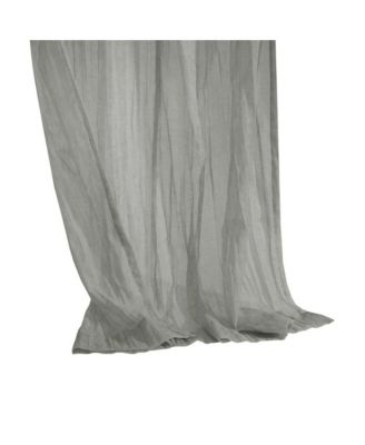Paloma Sheer Dual Header Stylish and Functional Curtain Panel 52" x 108" Grey