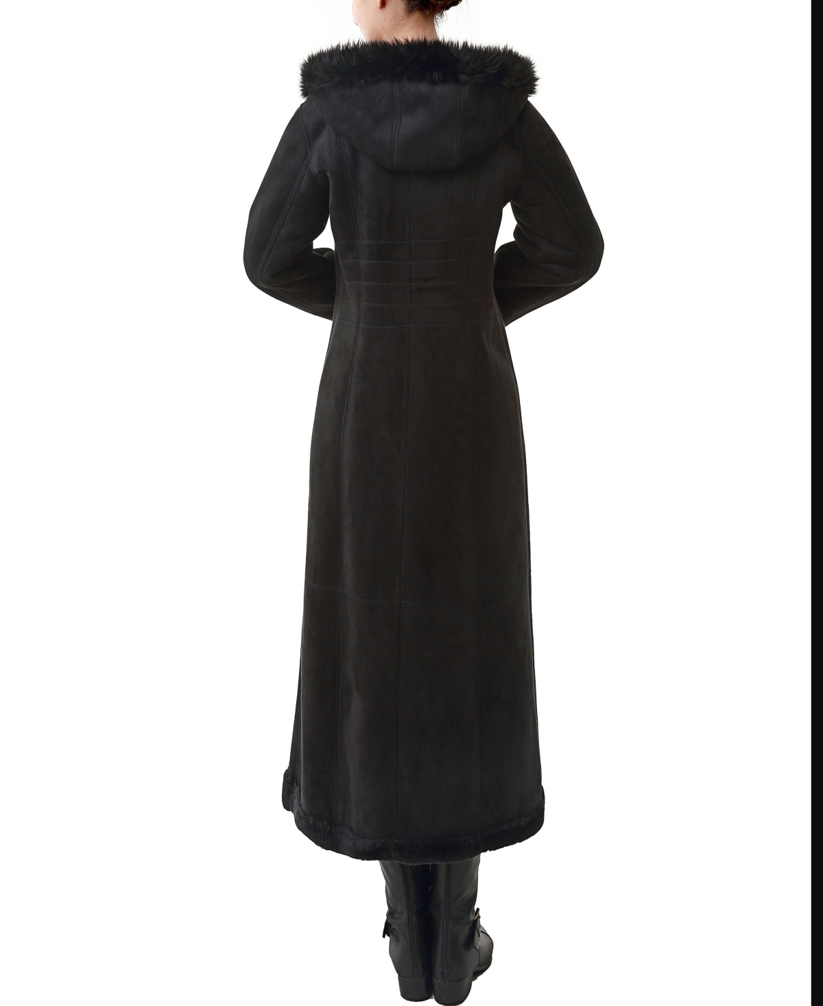 Bgsd Women's Gianna Hooded Faux Shearling Long Coat