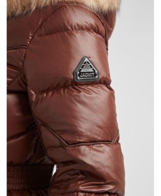 Women's Diamond Belted Extra Long Down Coat