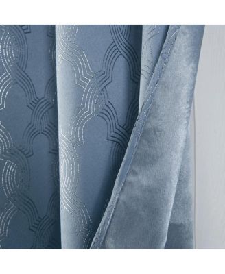 Oliva Gray Jansen Rubber Blackout Grommet Panel - 54x90" Blue