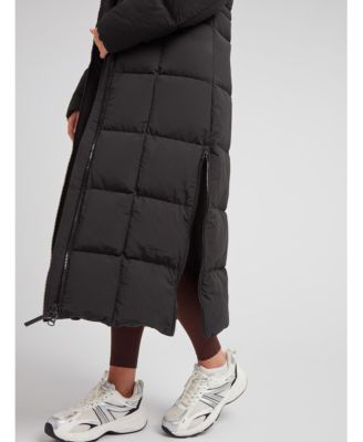 Women's Black Star Extra Long Down Coat