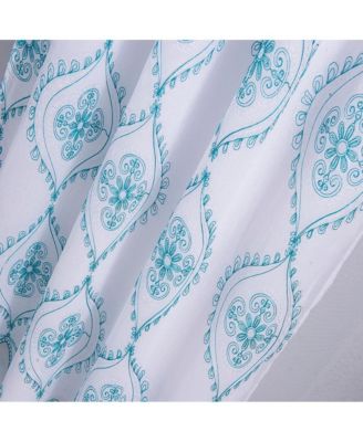 Oliva Gray Arcadia Embroidered Panel - 54x90" Teal