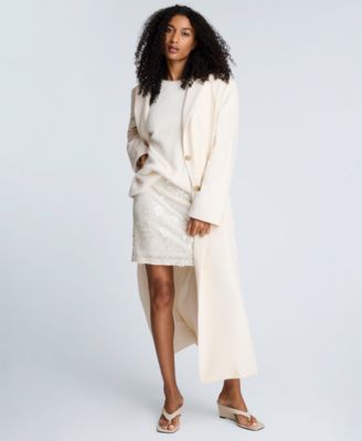 Women's Three-Button Long Tailored Coat