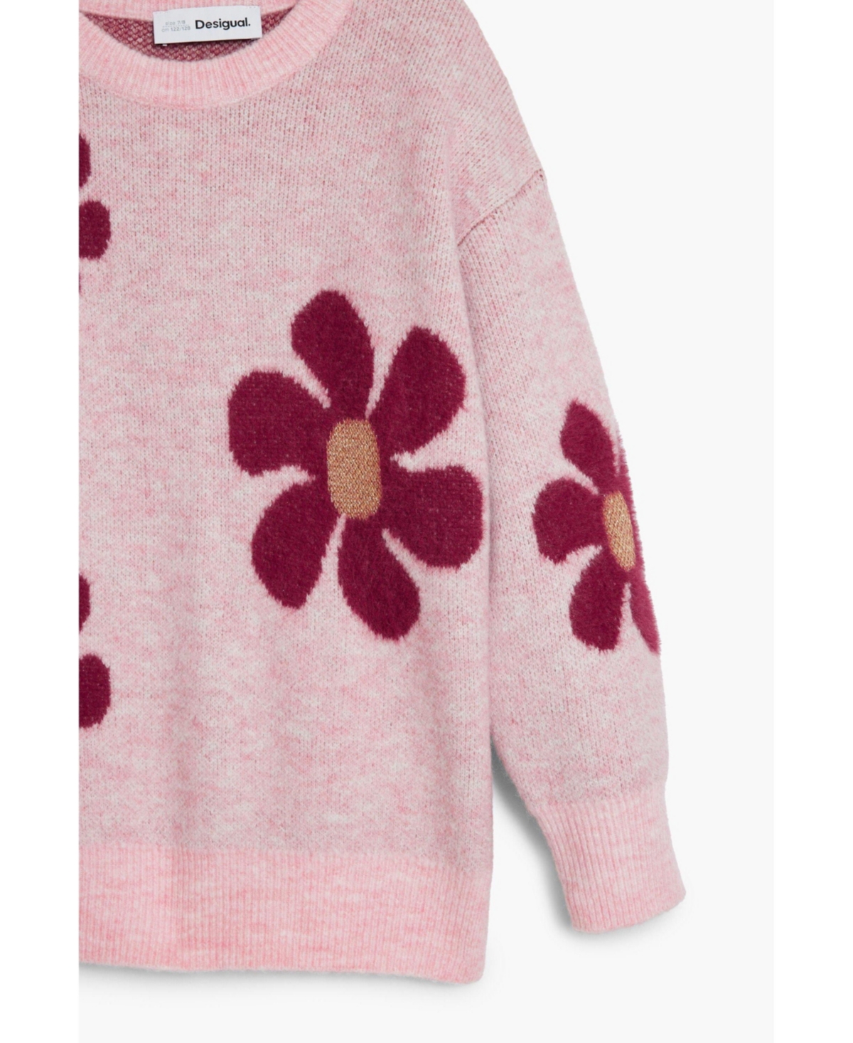 Desigual Girls Girls's Large Floral Sweater In Neutral