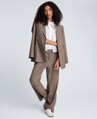 Women's Stripe Button-Front Crop Shirt