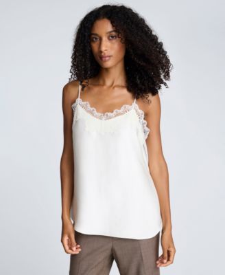 Women's Satin Lace Trim Cami