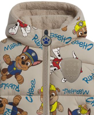 Boys' 2T-7 Printed Puffer Jacket