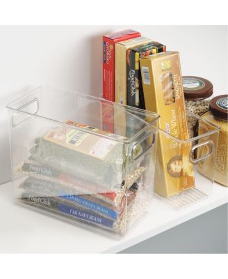 Set of 4 Pantry Storage Bins with Handles - Clear