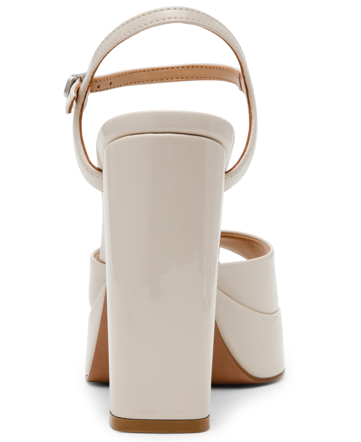 Steve Madden Liandra Ankle Strap Platform Sandal In White