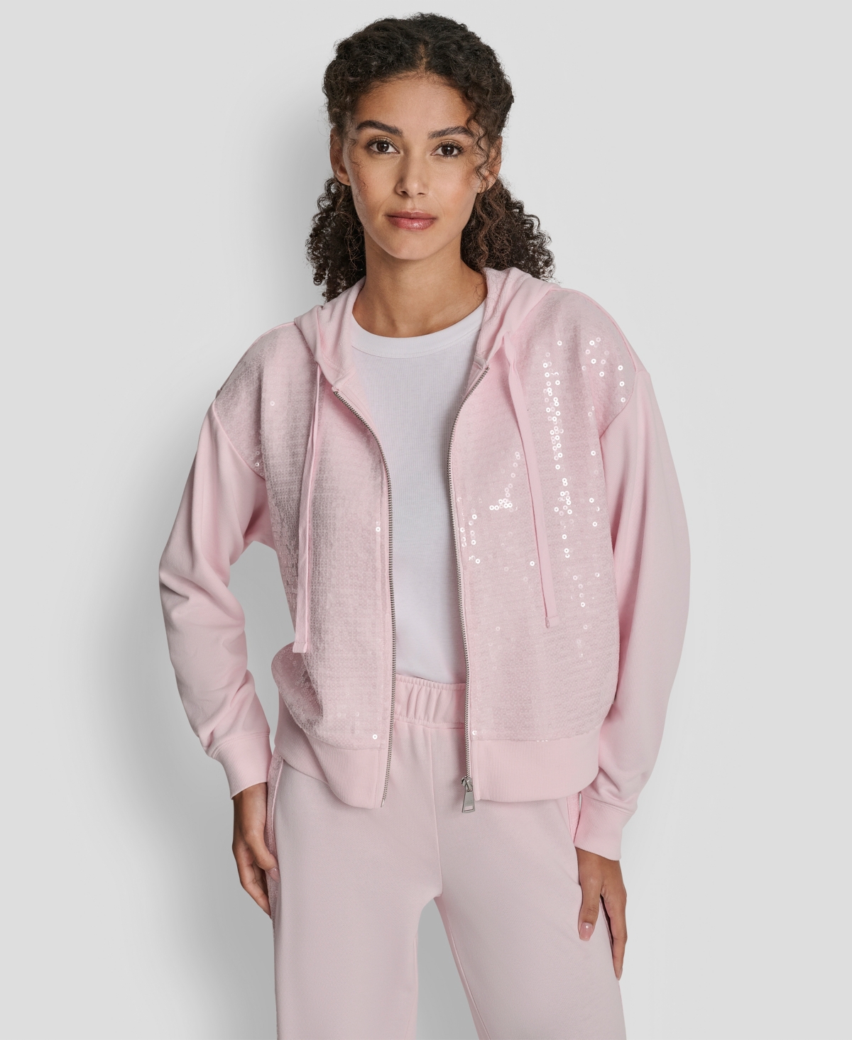 Dkny Jeans Women's Sequin Detail Long-Sleeve Jacket