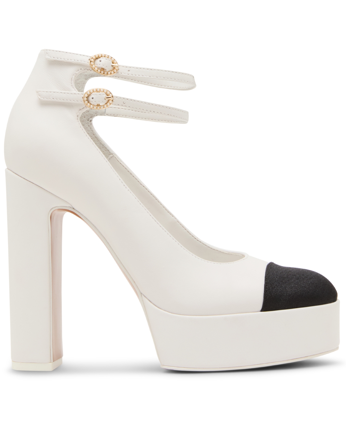 Steve Madden Women's Peyton Cap-Toe Platform Mary-Jane Pumps