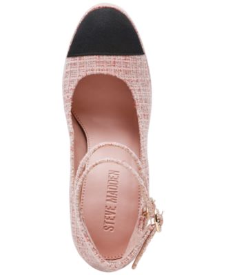 Women's Peyton Cap-Toe Platform Mary-Jane Pumps