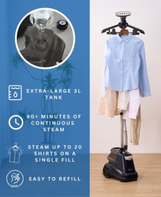 Commercial-Grade Smart Auto Shut-Off 1800W Garment Steamer with Pedal Control and Low-Water Alert